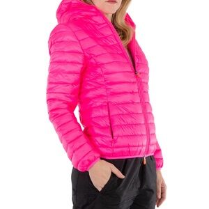 Save the Duck RARE neon hot bright pink puffer jacket XS S